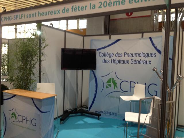 Ecran sur stand exposant 